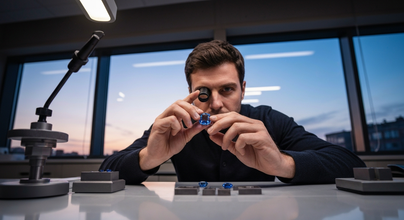 Bague de fiançailles ornée d'un saphir bleu royal premium